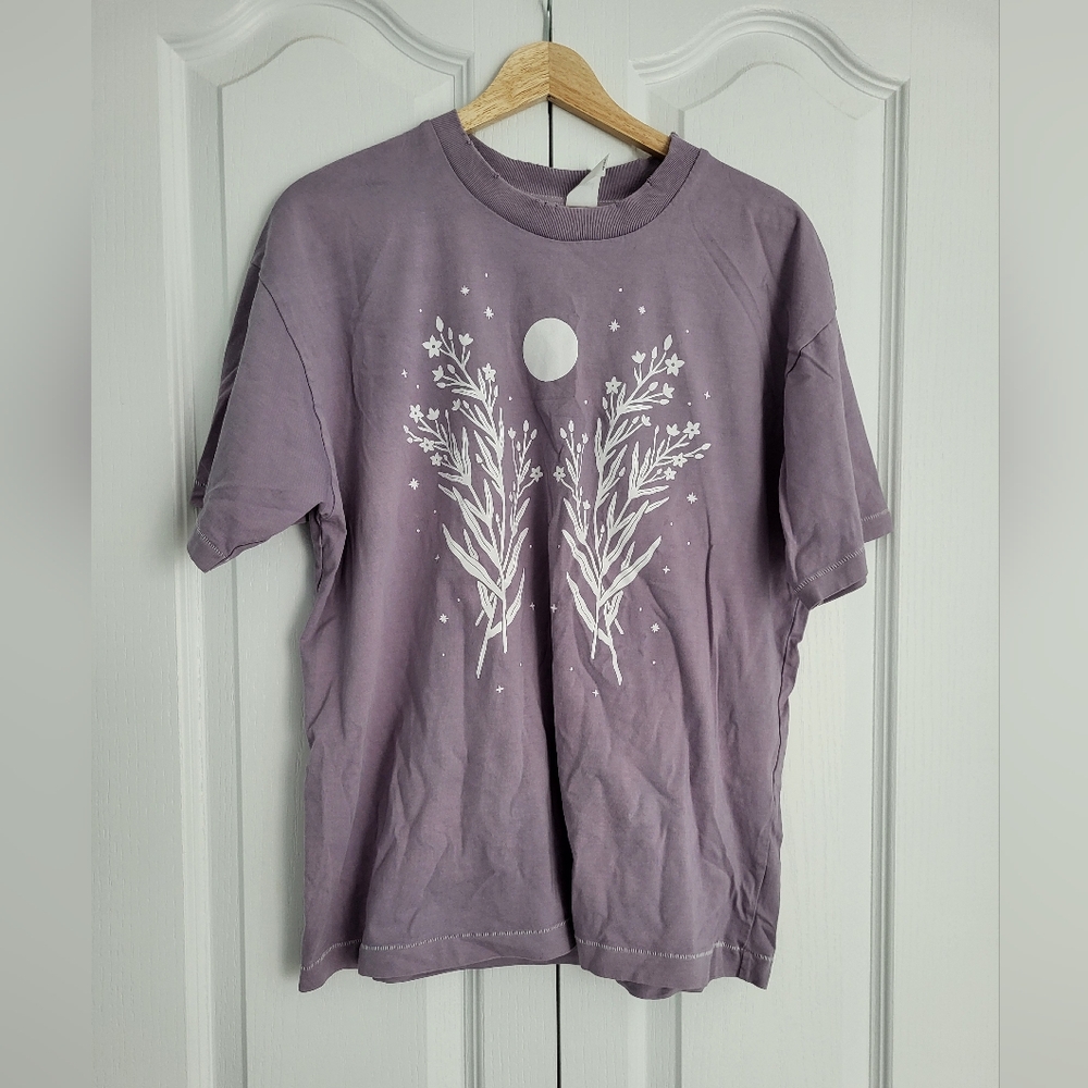 Sister Nettle Tee Lilac / Lavender Purple Organic Cotton Size Small